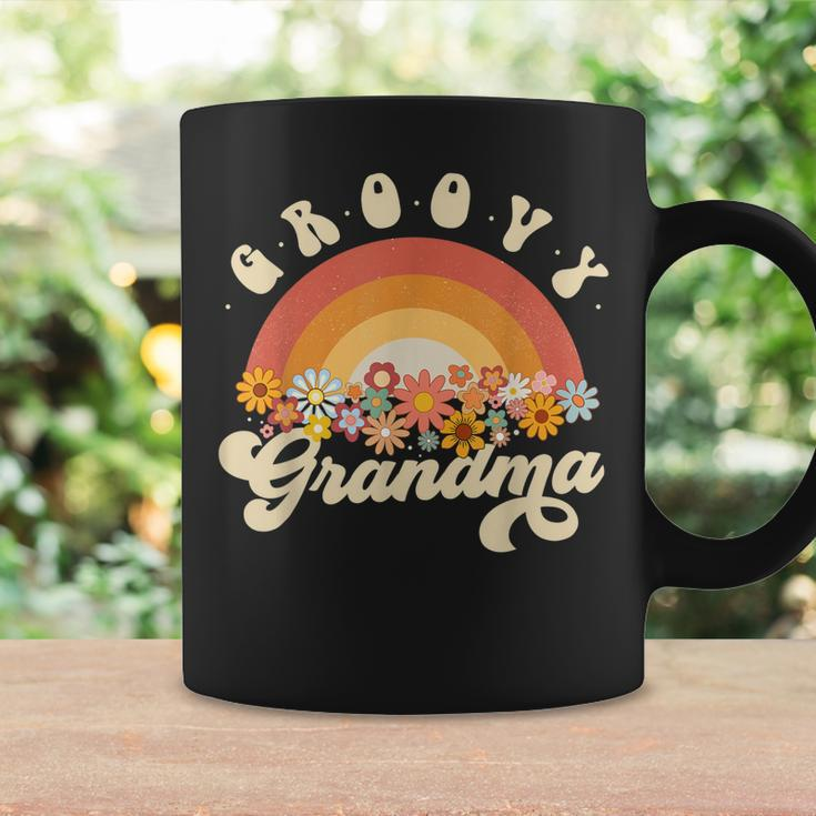 Groovy Grandma Retro Rainbow Colorful Flowers Design Coffee Mug Gifts ideas