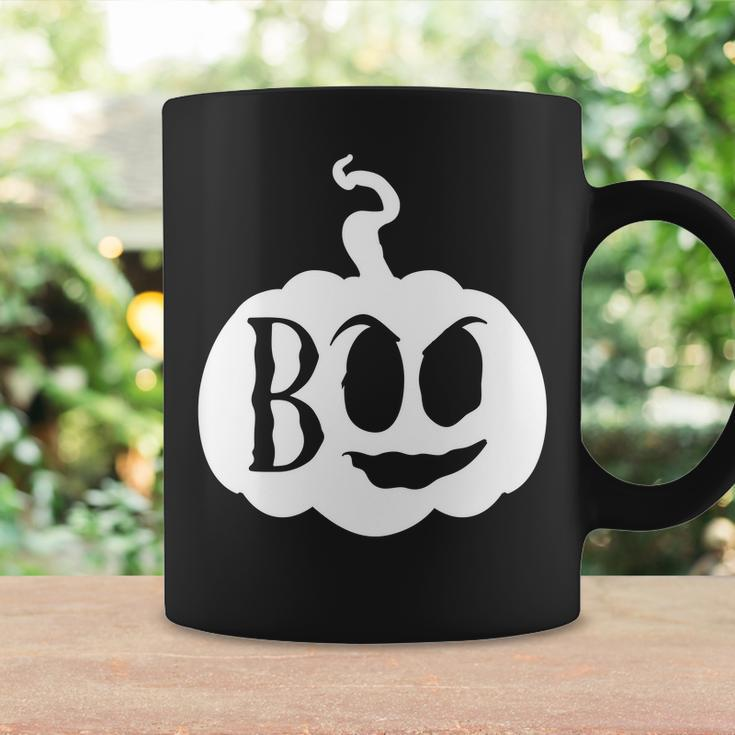Halloween Boo - Pumpkin White Custom Men Women T-Shirt Graphic Print Casual Unisex Tee Coffee Mug Gifts ideas