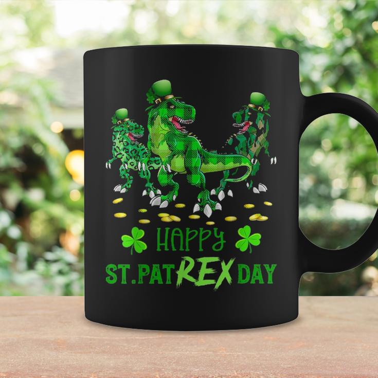 Happy St Pat Rex DayRex Dinosaur Green Plaid Patricks Day Coffee Mug Gifts ideas