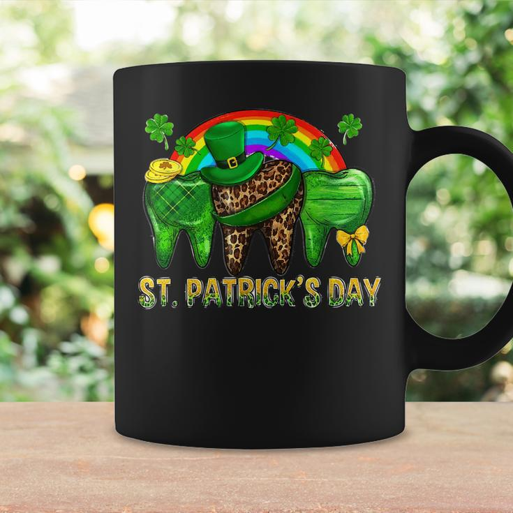 Happy St Patricks Day Dental Assistant Tooth Irish Rainbow Coffee Mug Gifts ideas