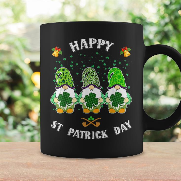 Happy St Patricks Day Funny Three Gnomes Holding Shamrock Coffee Mug Gifts ideas