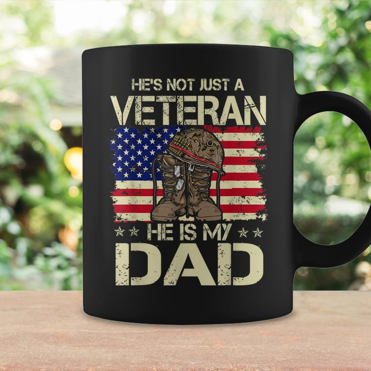 He Is My Veteran Dad American Flag Veterans Day Coffee Mug Gifts ideas