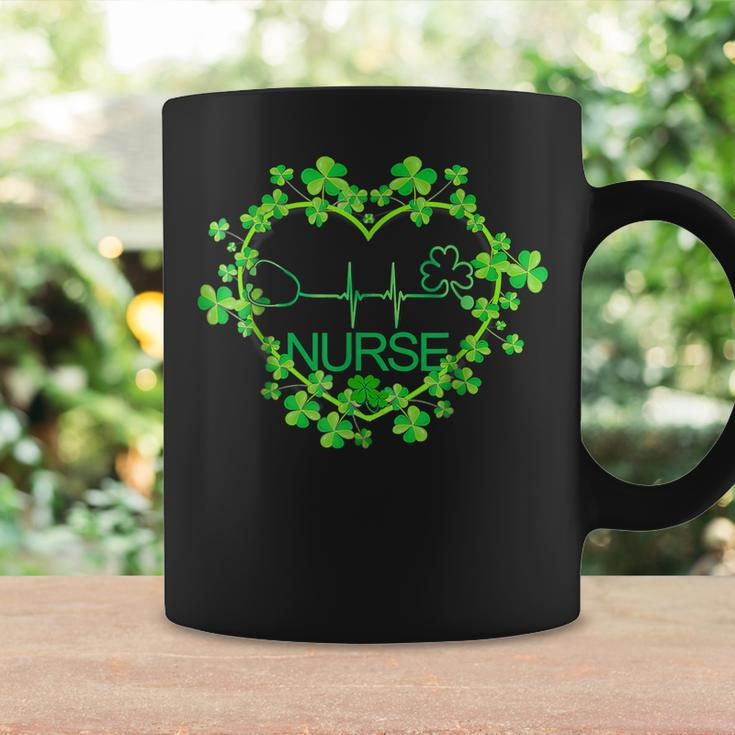 Heart Shamrock Nurse St Patricks Day Nursing For Women Coffee Mug Gifts ideas