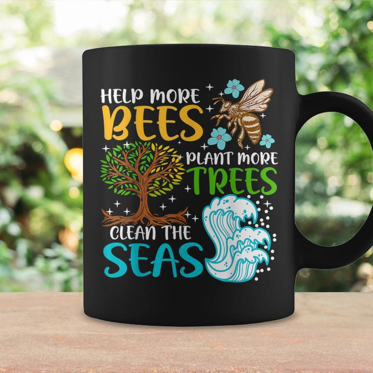 Help More Bees Plant More Trees Earth Day Climate Change Coffee Mug Gifts ideas