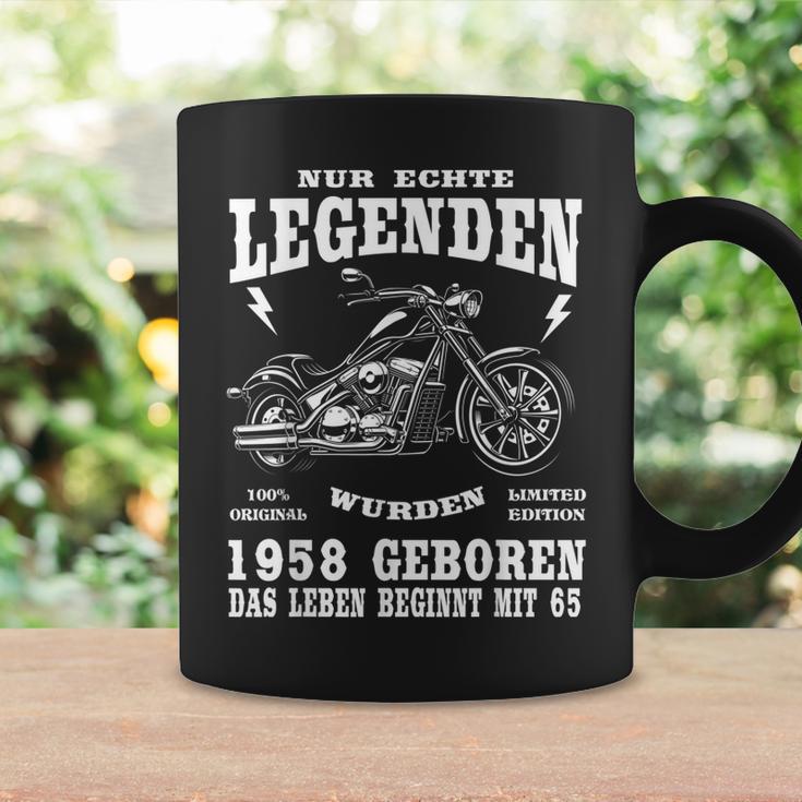 Herren Tassen zum 65. Geburtstag mit Motorrad Chopper 1958 Design Geschenkideen