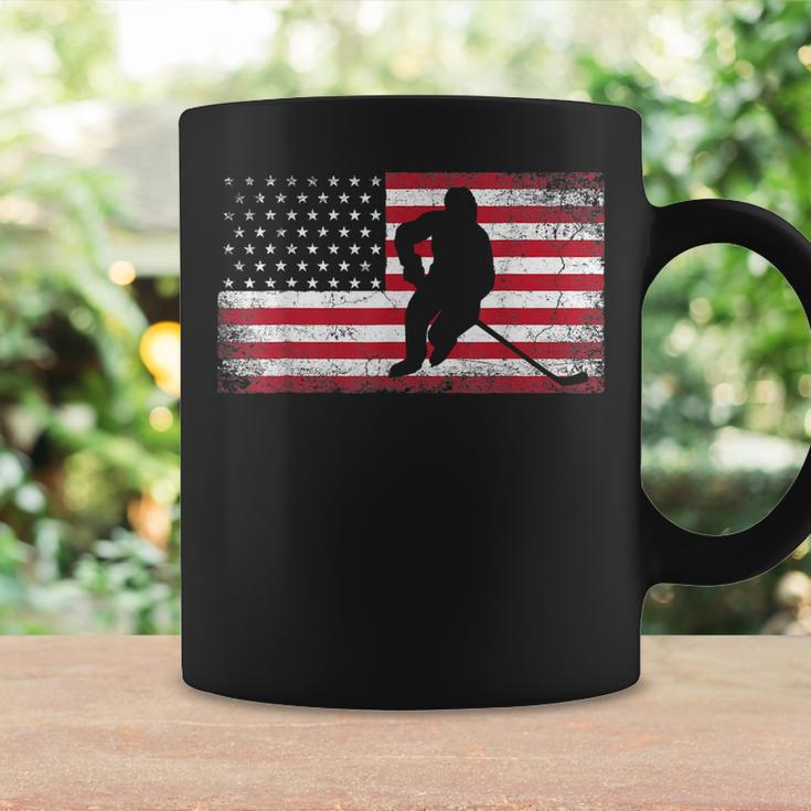 Hockey American Flag 4Th Of July Patriotic Usa Dad Men Son Coffee Mug Gifts ideas