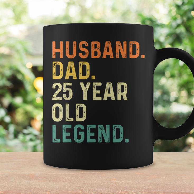 Husband Dad 25 Year Old Legend 25Th Birthday Retro Vintage Coffee Mug Gifts ideas