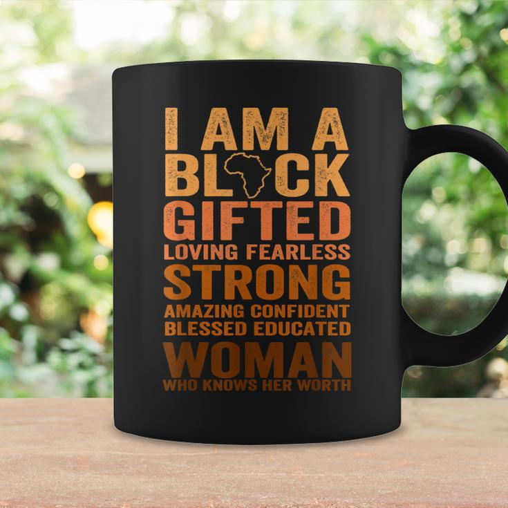 I Am Strong Black Woman Blessed Educated Black History Month Coffee Mug Gifts ideas