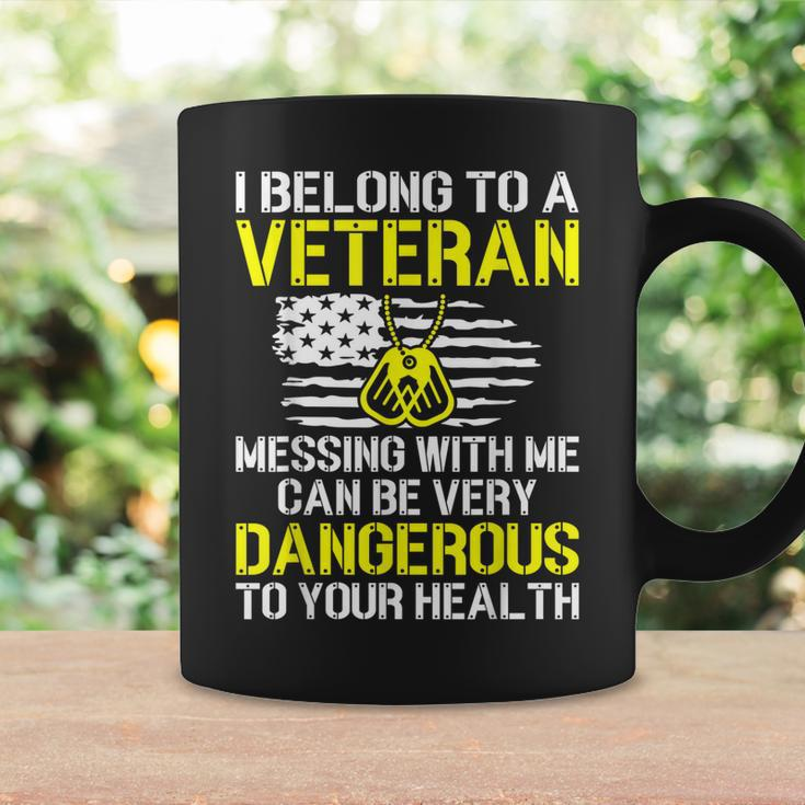 I Belong To A Veteran Funny Veterans Wife Husband Spouse Coffee Mug Gifts ideas