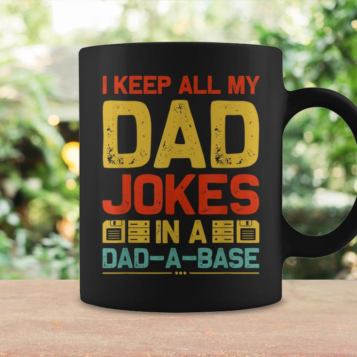 I Keep All My Dad Jokes In A Dad-A-Base Vintage Father Daddy Coffee Mug Gifts ideas