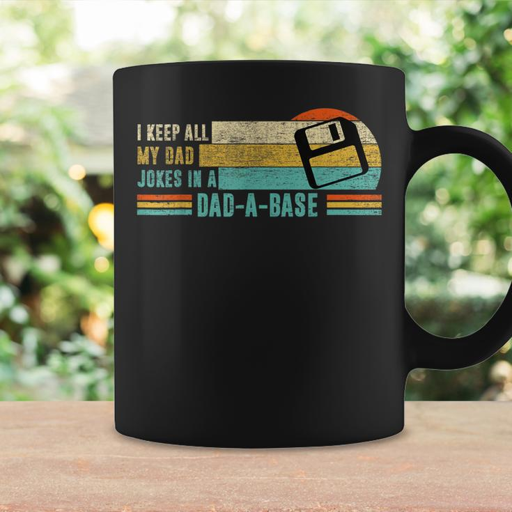 I Keep All My Dad Jokes In A Dad-A-Base Vintage Fathers Day Coffee Mug Gifts ideas