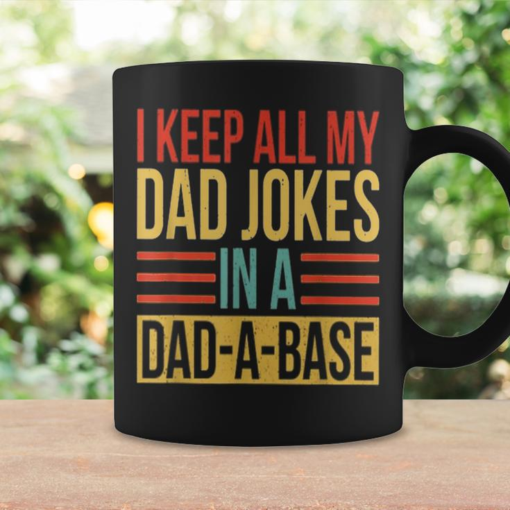 I Keep All My Dad Jokes In A Dad-A-Base Vintage Fathers Day Coffee Mug Gifts ideas