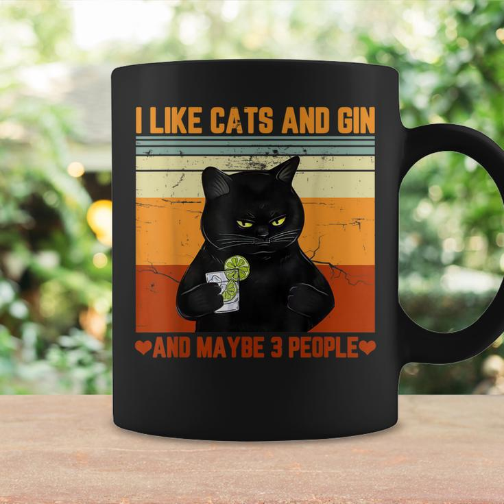 I Like Cats And Gin And Maybe 3 People Love Cat Gin Lover Coffee Mug Gifts ideas