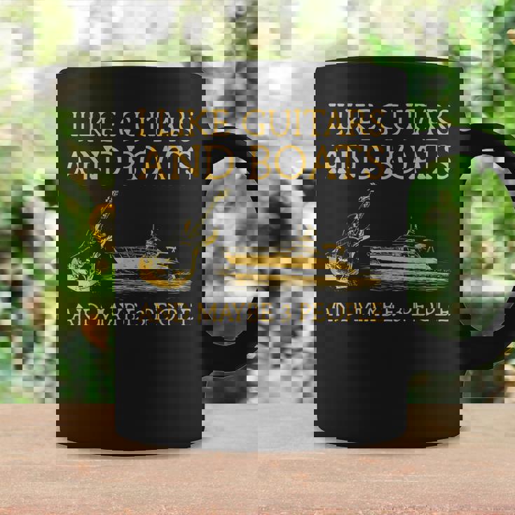 I Like Guitars And Boats And Maybe 3 People I Like Guitars Coffee Mug Gifts ideas