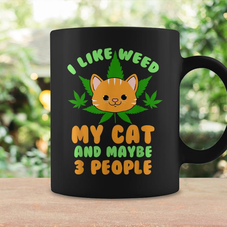 I Like Weed My Cat And Maybe 3 People Stoner Gift Coffee Mug Gifts ideas