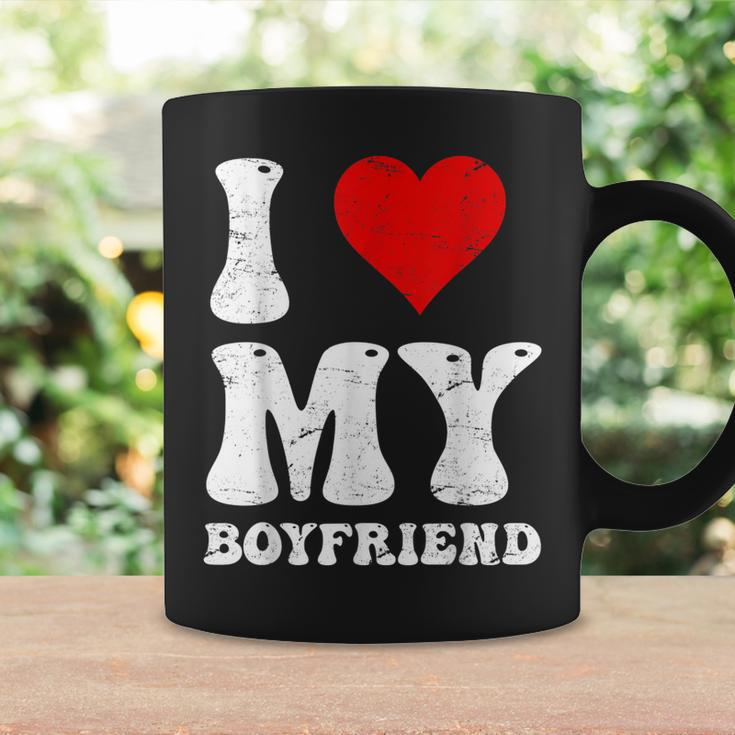 I Love My Boyfriend Funny I Heart Love Hot My Bf Custom Coffee Mug Gifts ideas