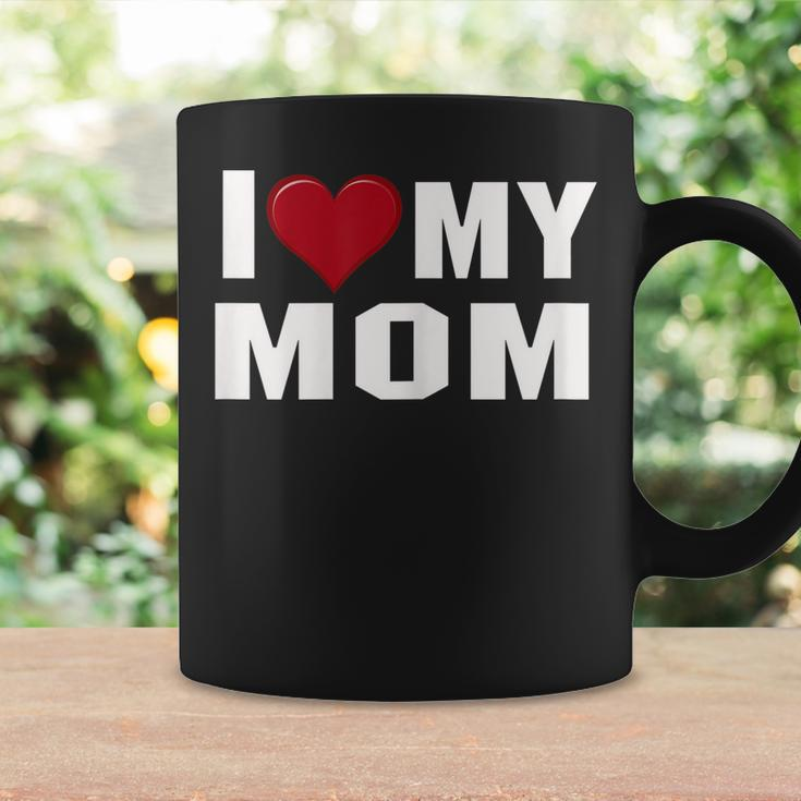 I Love My Mom Motherday Shirt With Heart Coffee Mug Gifts ideas
