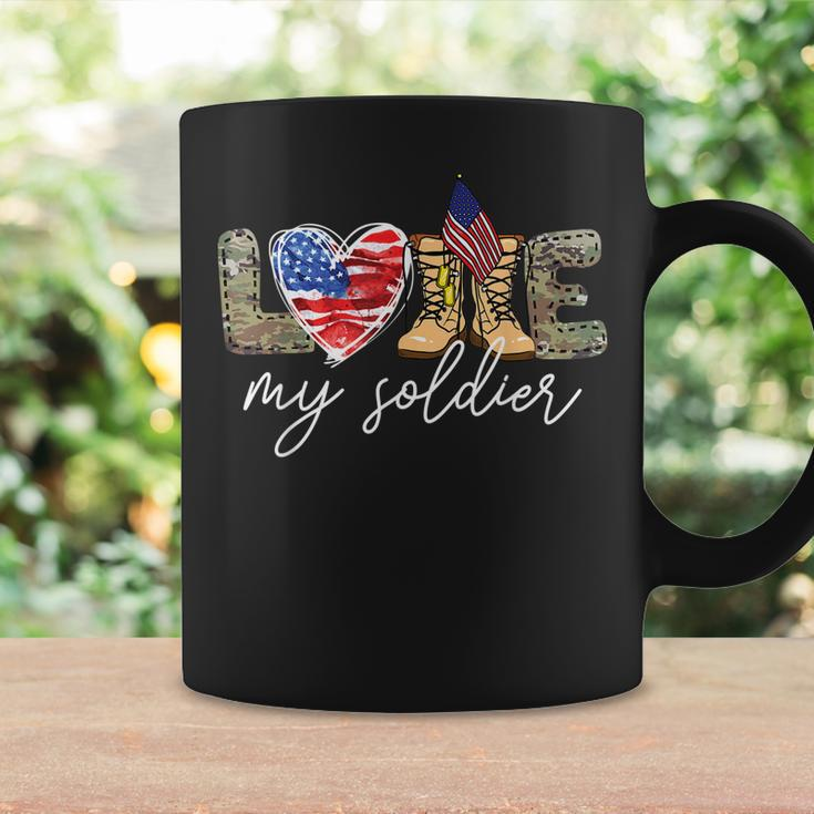 I Love My Soldier MilitaryArmy Mom Army Wife Coffee Mug Gifts ideas