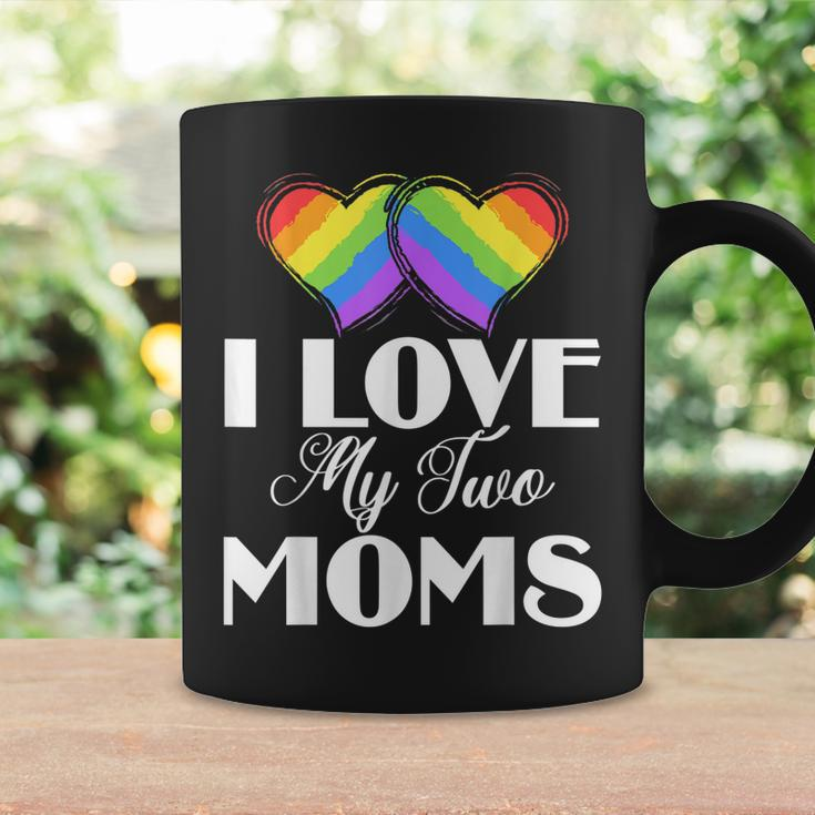 I Love My Two Moms Gay Lesbians Coffee Mug Gifts ideas