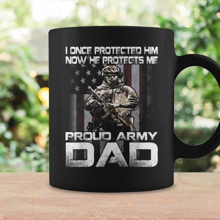 I Once Protected Him Now He Protects Me Proud Army Dad Coffee Mug Gifts ideas