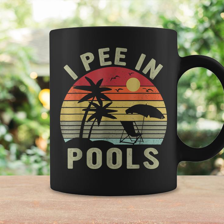I Pee In Pools Sarcastic Sayings For Pools Lovers Retro Coffee Mug Gifts ideas