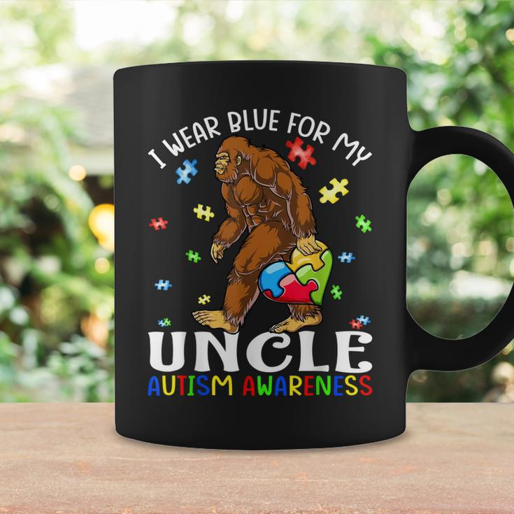 I Wear Blue For My Uncle Autism Awareness Bigfoot Coffee Mug Gifts ideas