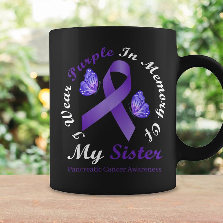 I Wear Purple In Memory Of My Sister Pancreatic Cancer Coffee Mug Gifts ideas