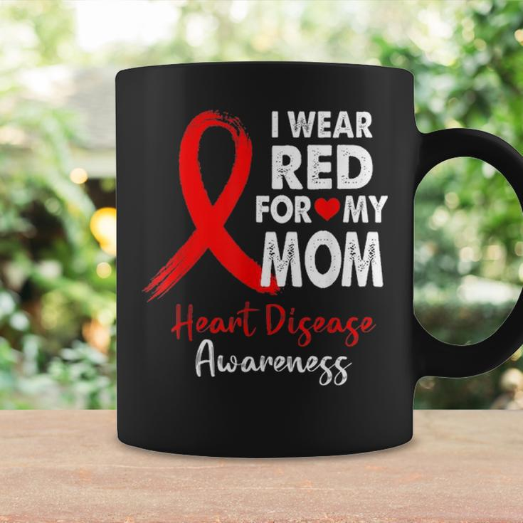 I Wear Red For My Mom Heart Disease Awareness Gifts Coffee Mug Gifts ideas
