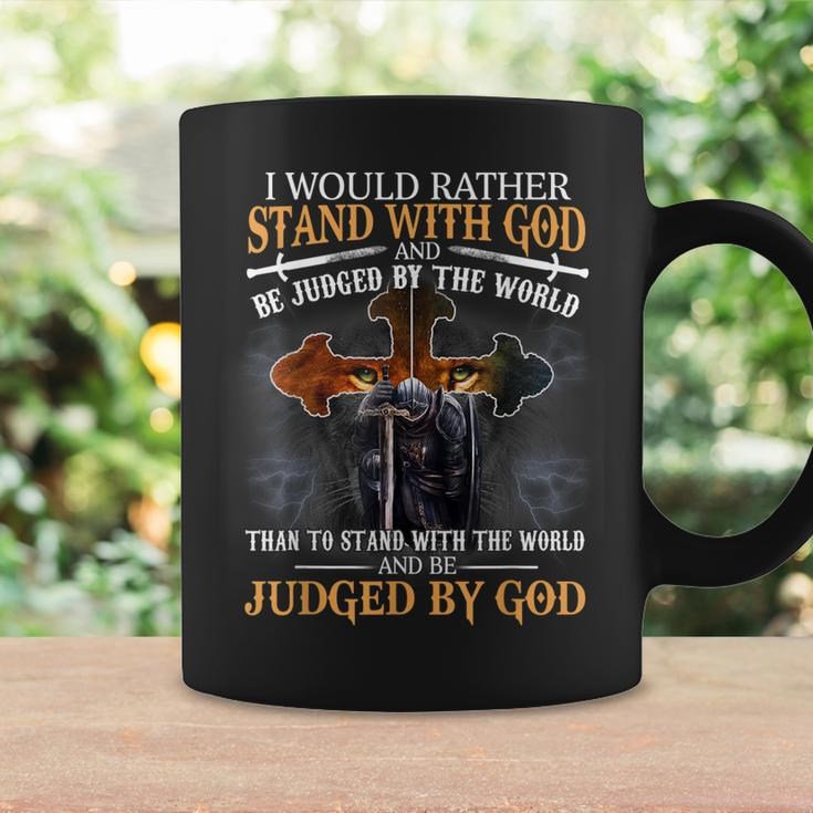 I Would Rather Stand With God Christian Knight Templar Lion Coffee Mug Gifts ideas