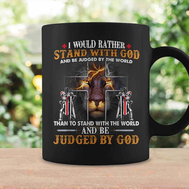 I Would Rather Stand With God Knight Templar Lion Christian Coffee Mug Gifts ideas