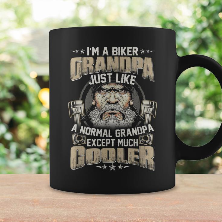 Im A Biker Grandpa Much Cooler Grandad Fathers Day Gift Gift For Mens Coffee Mug Gifts ideas