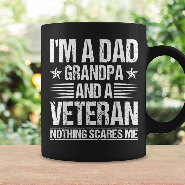Im A Dad Grandpa And A Veteran Nothing Scares Me Distressed Coffee Mug Gifts ideas