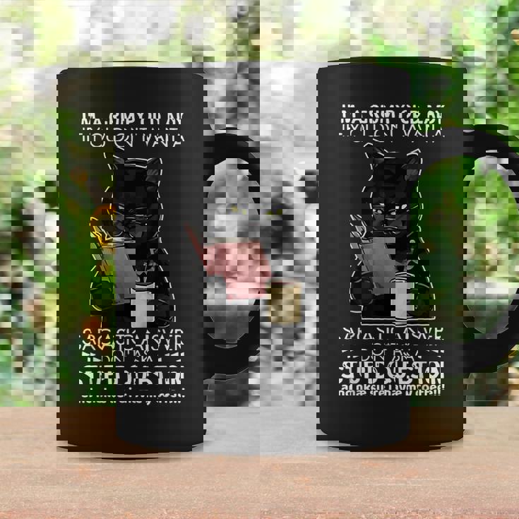 Im A Grumpy Old Lady If You Dont Want Sarcastic Answer Cat Coffee Mug Gifts ideas