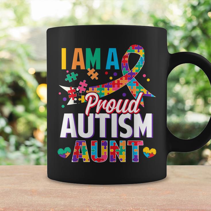 Im A Proud Autism Aunt Autism Awareness Puzzle Piece Auntie Coffee Mug ...