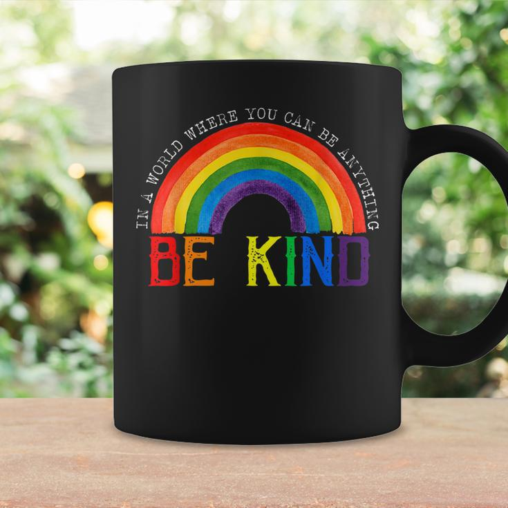 In A World Where You Can Be Anything Be Kind Gay Pride Lgbt Coffee Mug Gifts ideas