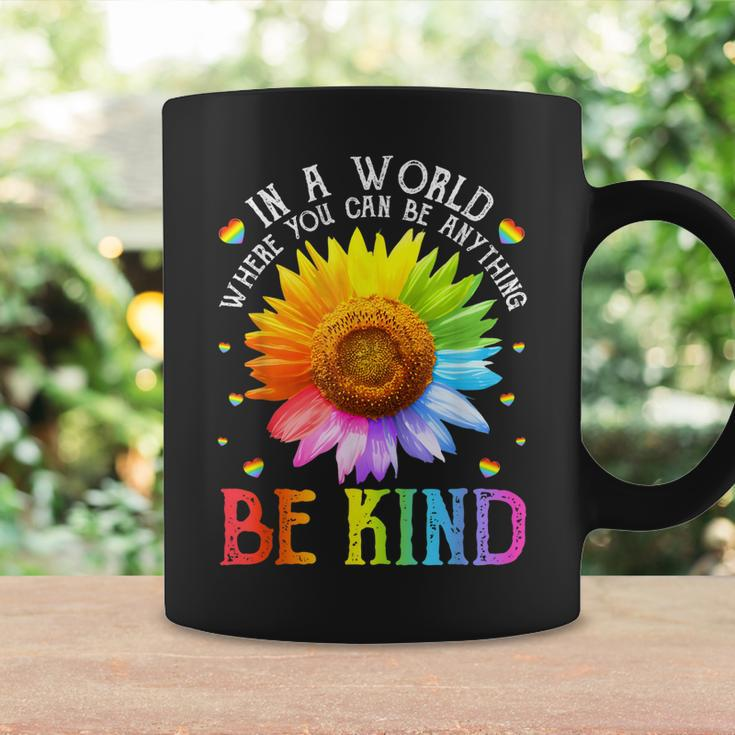 In A World Where You Can Be Anything Be Kind Lgbt Rainbow Coffee Mug Gifts ideas