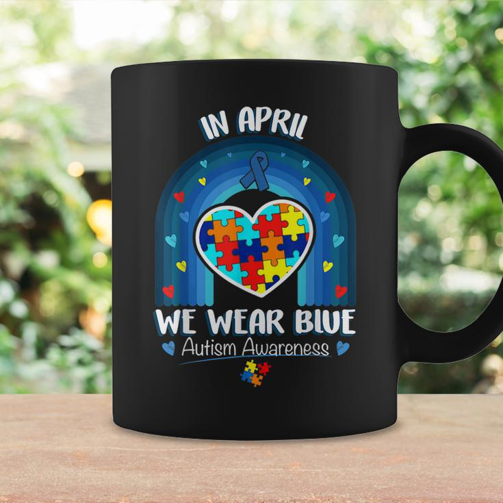 In April We Wear Blue Autism Be Kind Autism Awareness Coffee Mug Gifts ideas