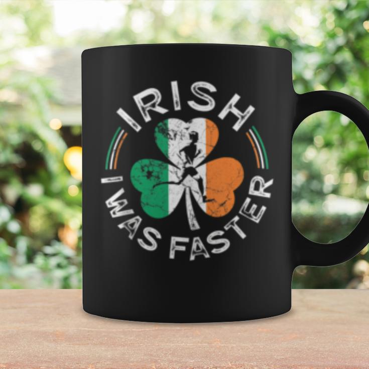 Irish I Was Faster Running Vintage Flag St Patricks Day Coffee Mug Gifts ideas