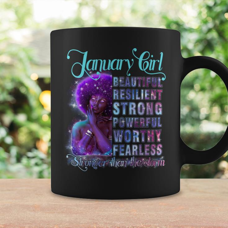 January Queen Beautiful Resilient Strong Powerful Worthy Fearless Stronger Than The Storm Coffee Mug Gifts ideas