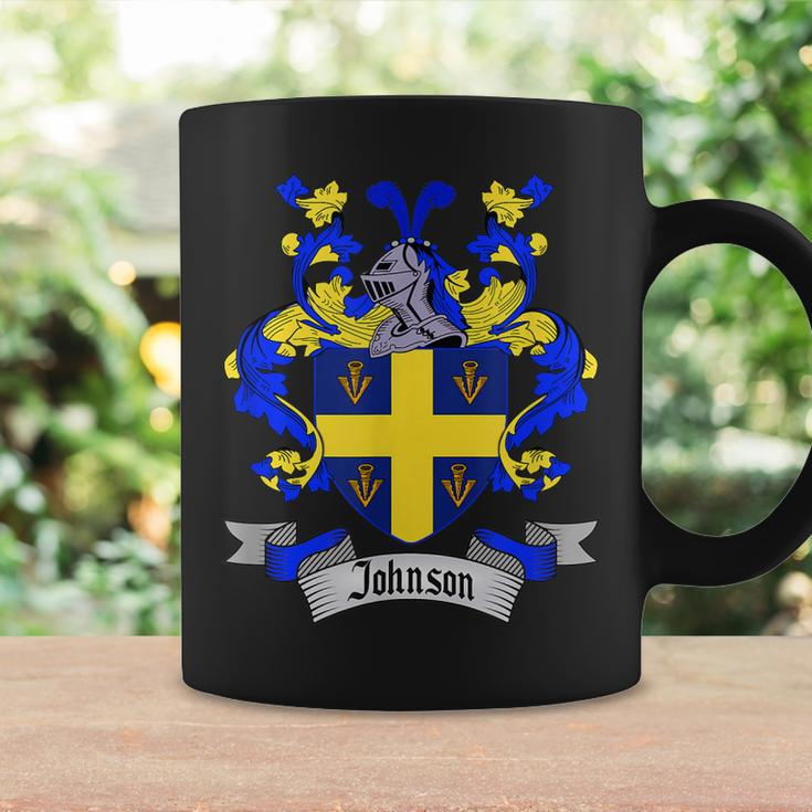 Johnson Coat Of Arms | Johnson Surname Family Crest Shield Coffee Mug Gifts ideas