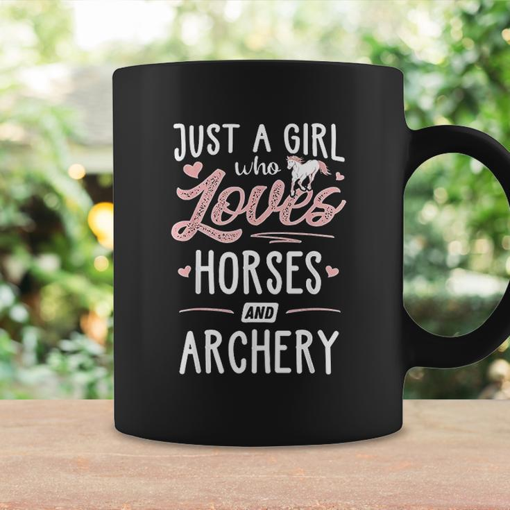Just A Girl Who Loves Horses And Archery Horse Lover Coffee Mug Gifts ideas