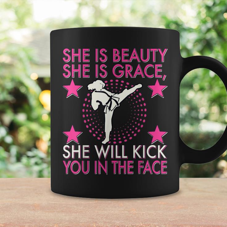 Karate Taekwondo Girl Women Karate Kick Coffee Mug Gifts ideas