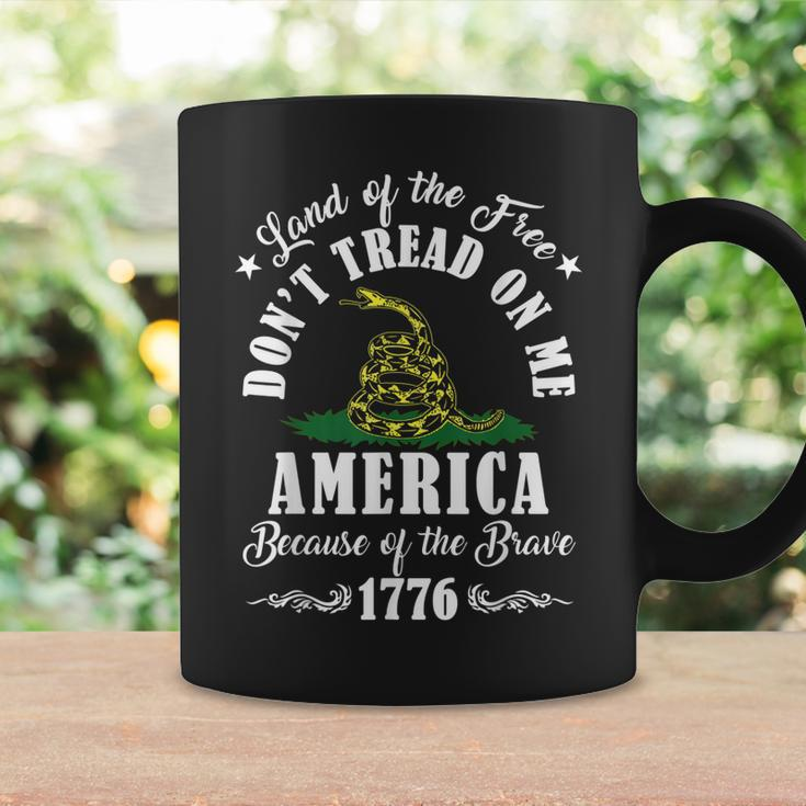 Land Of Free Don’T Tread On Me American Because Of The Brave Coffee Mug Gifts ideas