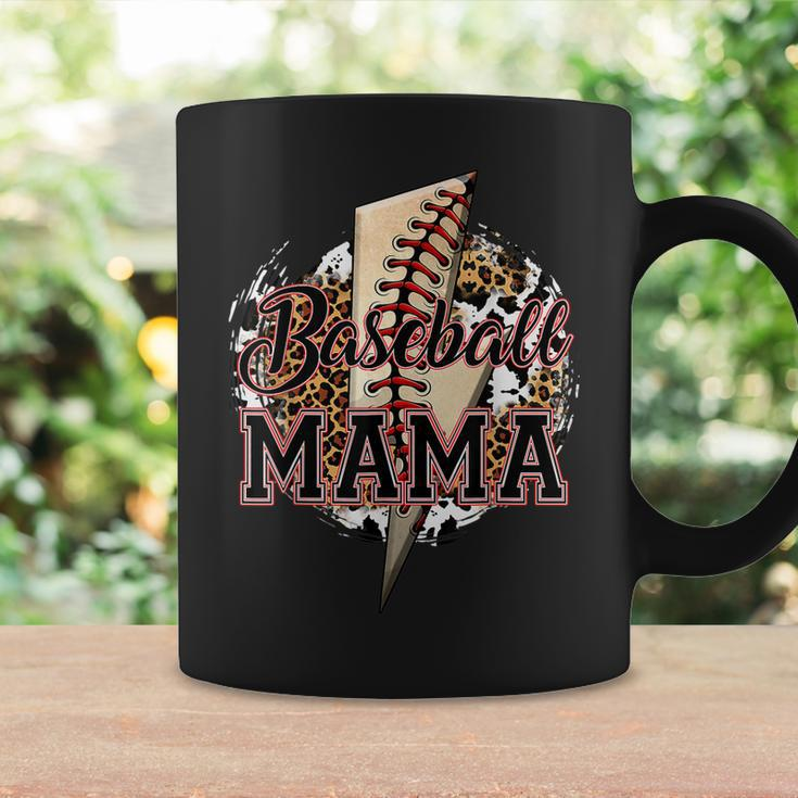 Leopard Baseball Mama Lightning Bolt Sport Mom Mothers Day Coffee Mug Gifts ideas