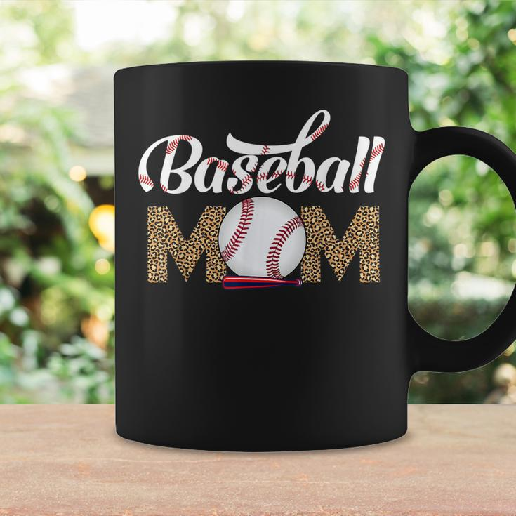 Leopard Baseball Mom Mothers Day Catcher Mom Life Womens Coffee Mug Gifts ideas