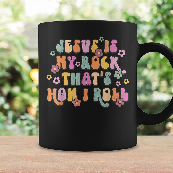 Leopard Jesus Is My Rock And That Is How I Roll Retro Groovy Coffee Mug Gifts ideas