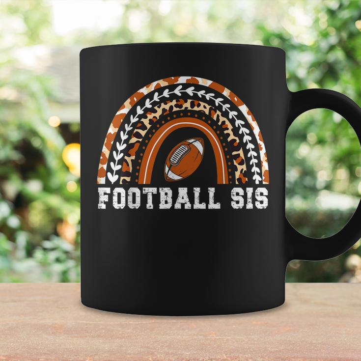 Leopard Rainbow American Football Sis Family Matching Sister Coffee Mug Gifts ideas