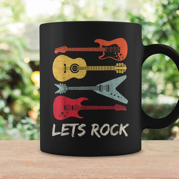 Lets Rock N Roll Guitar Retro Gift Men Women Coffee Mug Gifts ideas