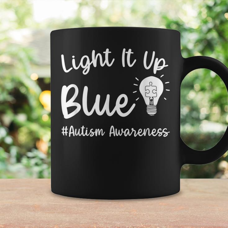 Light It Up Blue Autism I Wear Blue For Autism Awareness Coffee Mug Gifts ideas