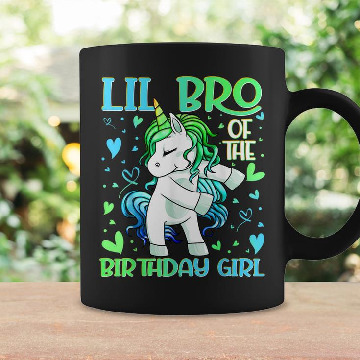 Lil Bro Of The Birthday Girl Flossing Unicorn Little Brother Coffee Mug Gifts ideas